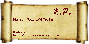 Mauk Pompónia névjegykártya